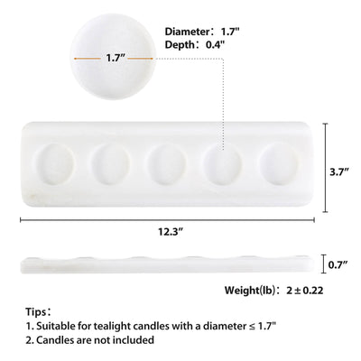Koville-Natural-Marble-5-Holes-Tealight-Candle-Holder-Namib-Bianco
