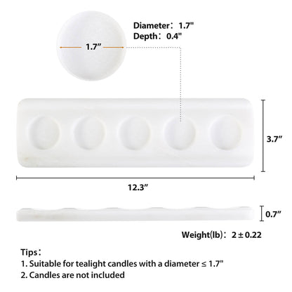 Koville-Natural-Marble-5-Holes-Tealight-Candle-Holder-Namib-Bianco