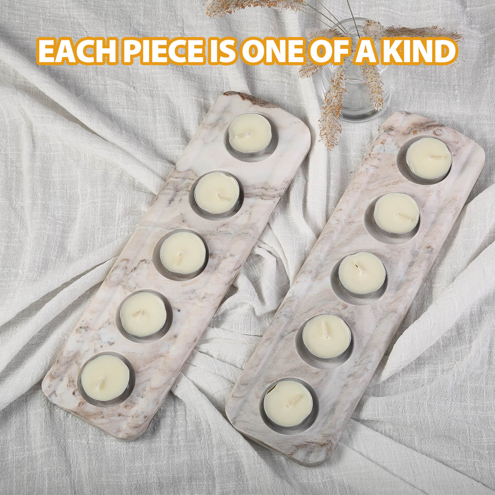 Candle Holder 5 Holes - Marble (Palissandro Classico)