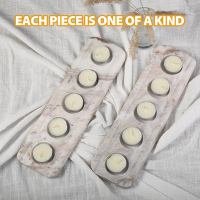 Koville Gray Candle Holder 5-Light – The Balance of Stillness and Order · Natural Pattern A