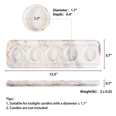 Koville Gray Candle Holder 5-Light – The Balance of Stillness and Order · Natural Pattern A