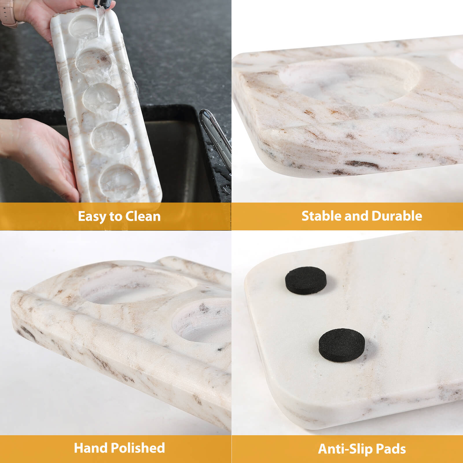 Candle Holder 5 Holes - Marble (Palissandro Classico)