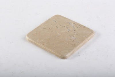 Koville Natural Travertine Square Marble Coasters