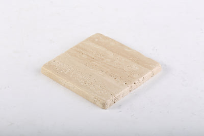 Koville Natural Travertine Square Marble Coasters