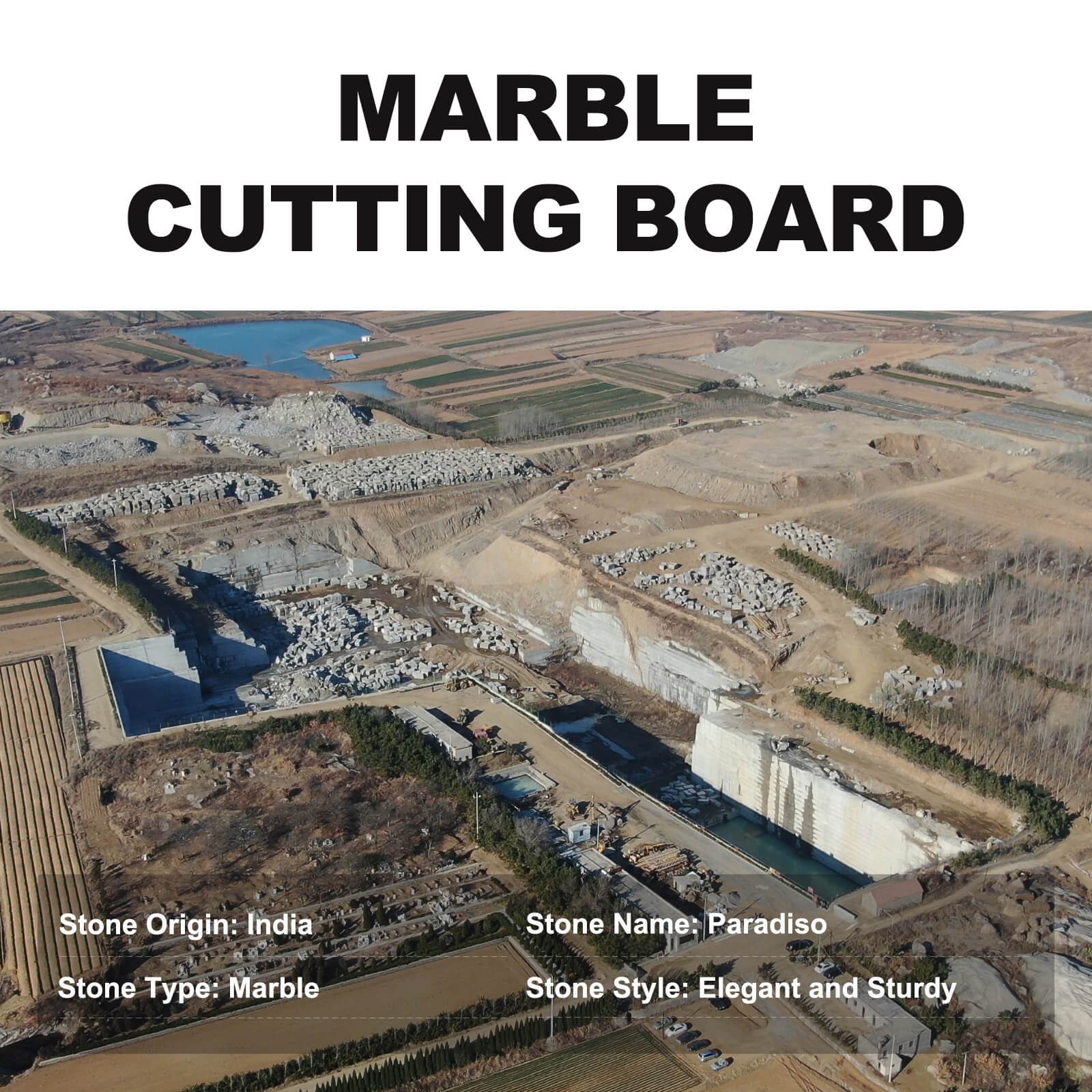 Cutting Board Medium - Granite (Paradiso)