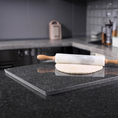 Koville Nature Granite Cutting Board 20x16in Sesame Black Granite Slab