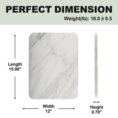 Koville White Cutting Board Medium – Illuminating Elegant Spaces · Natural Pattern D