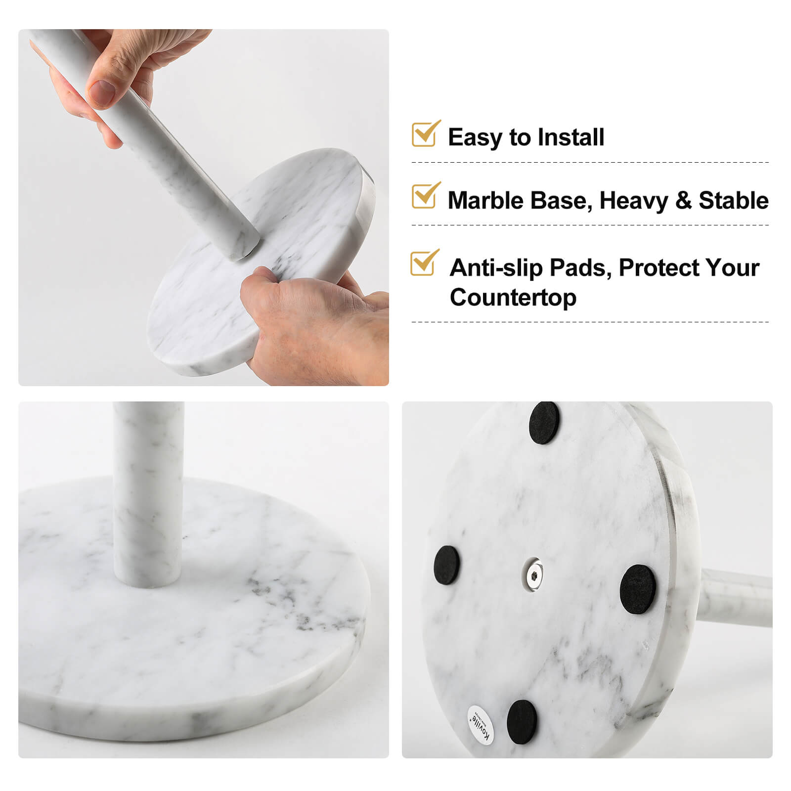 Koville-Nature-Marble-Paper-Towel-Holder-Bianco-Carrara-Kitchen-Rolls-Holder