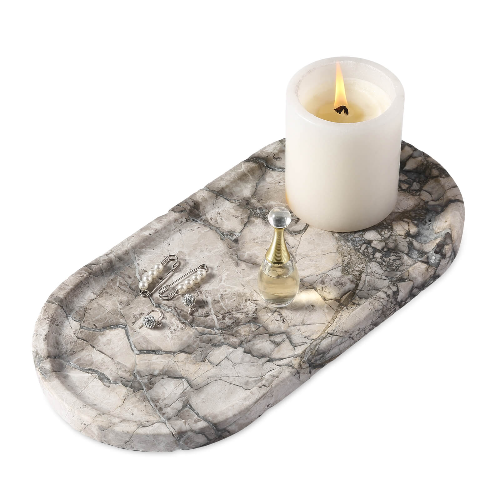 Koville-Oval-Vanity-Tray-12-Decorative-Organizer-Silver-Pearl