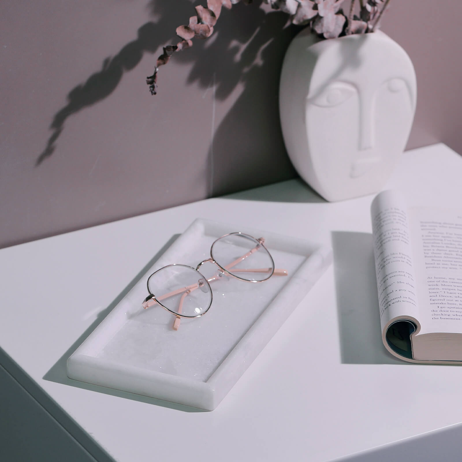 Koville-Rectangular-Marble-Tray-Namib-Fantasy-10x5-Decor-for-Bathroom