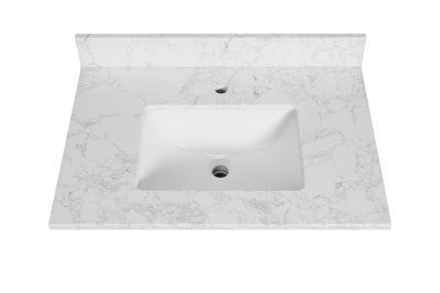 Koville Natural Stone Vanity Top in Arabescato Mercurio