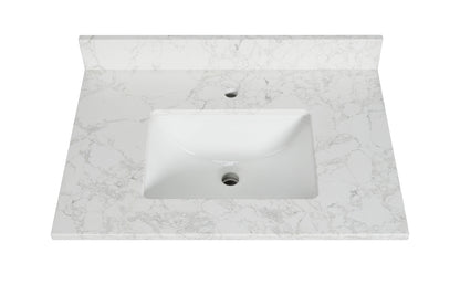 Koville Natural Stone Vanity Top in Arabescato Mercurio