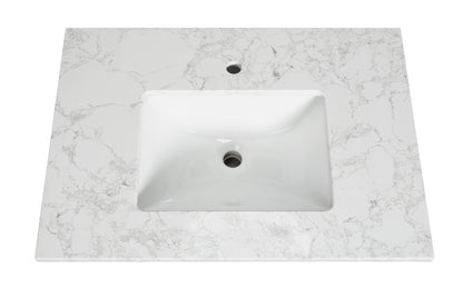 Koville Natural Stone Vanity Top in Arabescato Mercurio