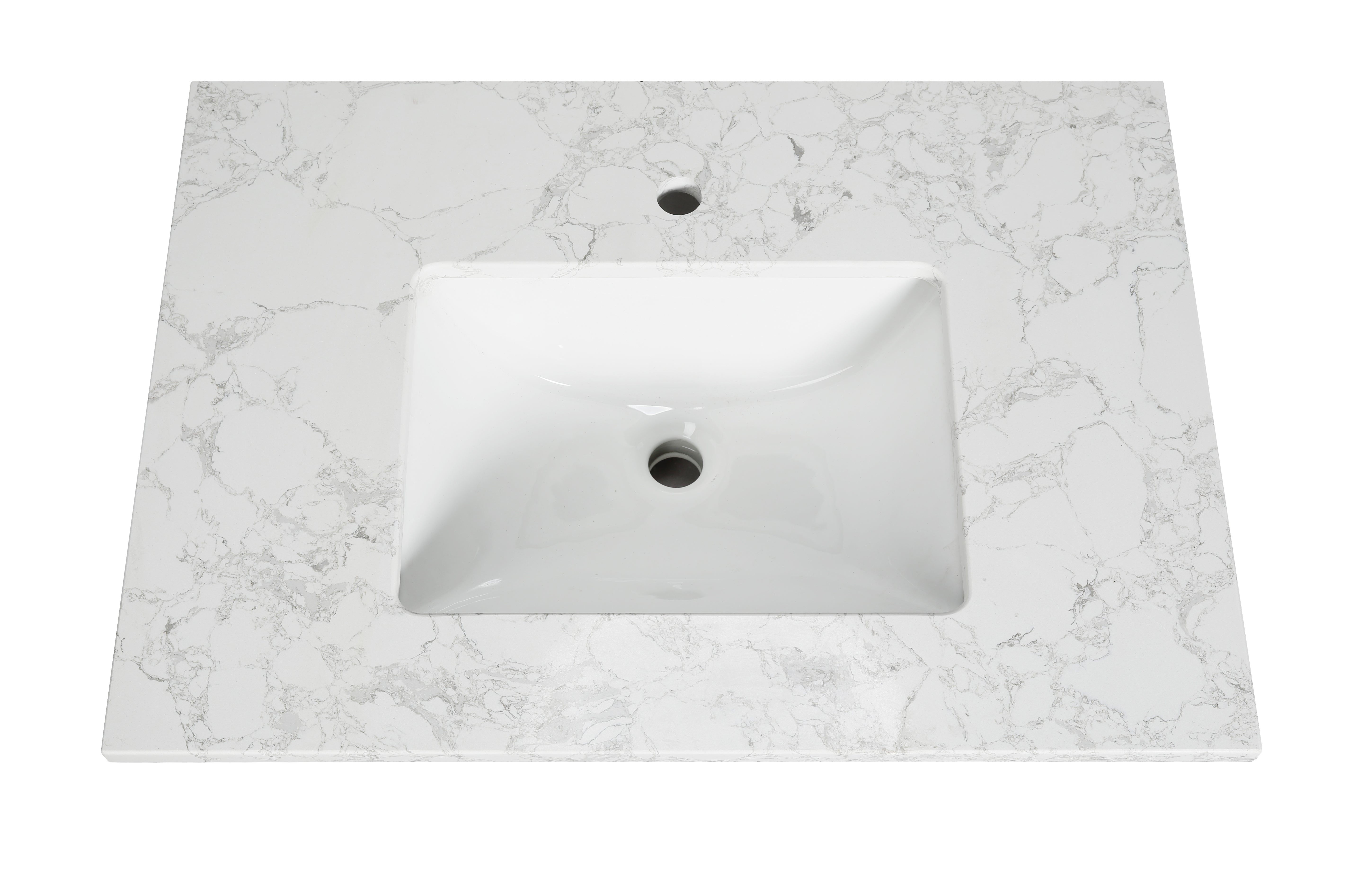Koville Natural Stone Vanity Top in Arabescato Mercurio