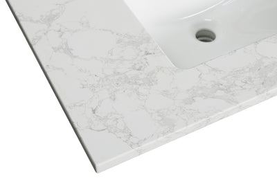 Koville Natural Stone Vanity Top in Arabescato Mercurio