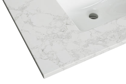 Koville Natural Stone Vanity Top in Arabescato Mercurio