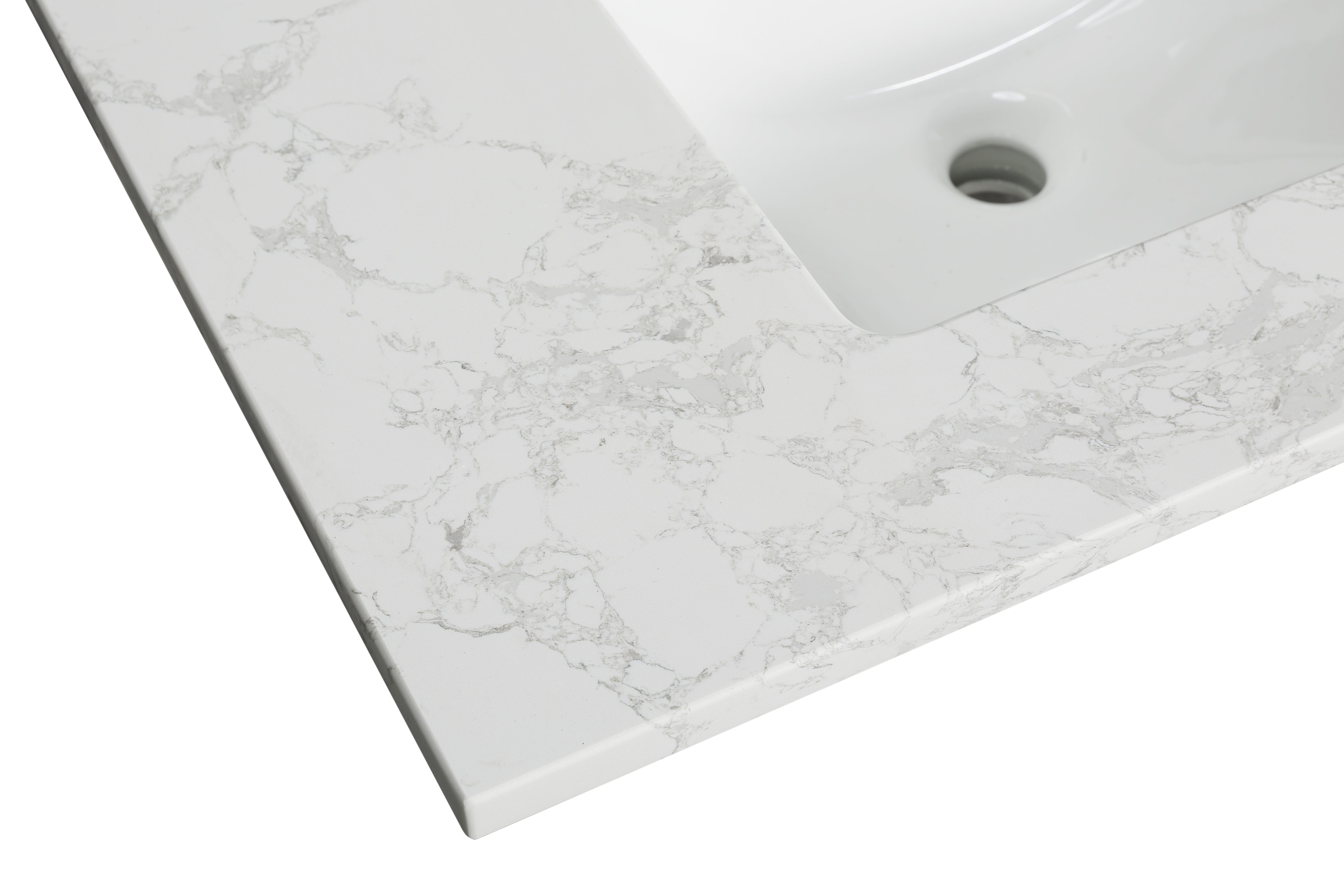 Koville Natural Stone Vanity Top in Arabescato Mercurio