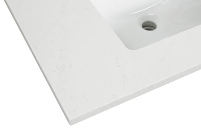 Koville Natural Stone Vanity Top in Bianco Swan（wb）