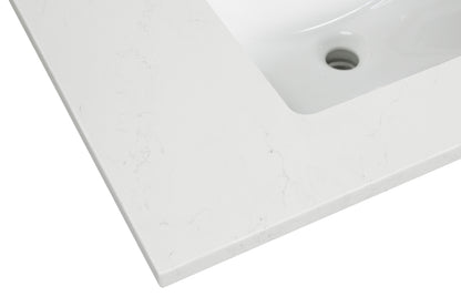 Koville Natural Stone Vanity Top in Bianco Swan（wb）