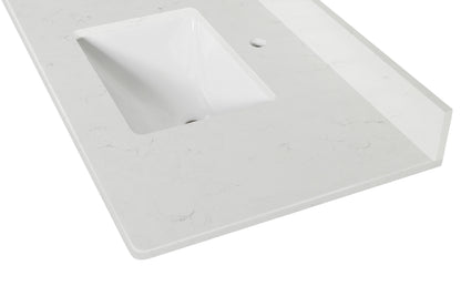 Koville Natural Stone Vanity Top in Bianco Swan（wb）