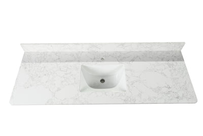 Koville Natural Stone Vanity Top in Arabescato Mercurio
