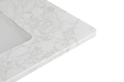 Koville Natural Stone Vanity Top in Arabescato Mercurio