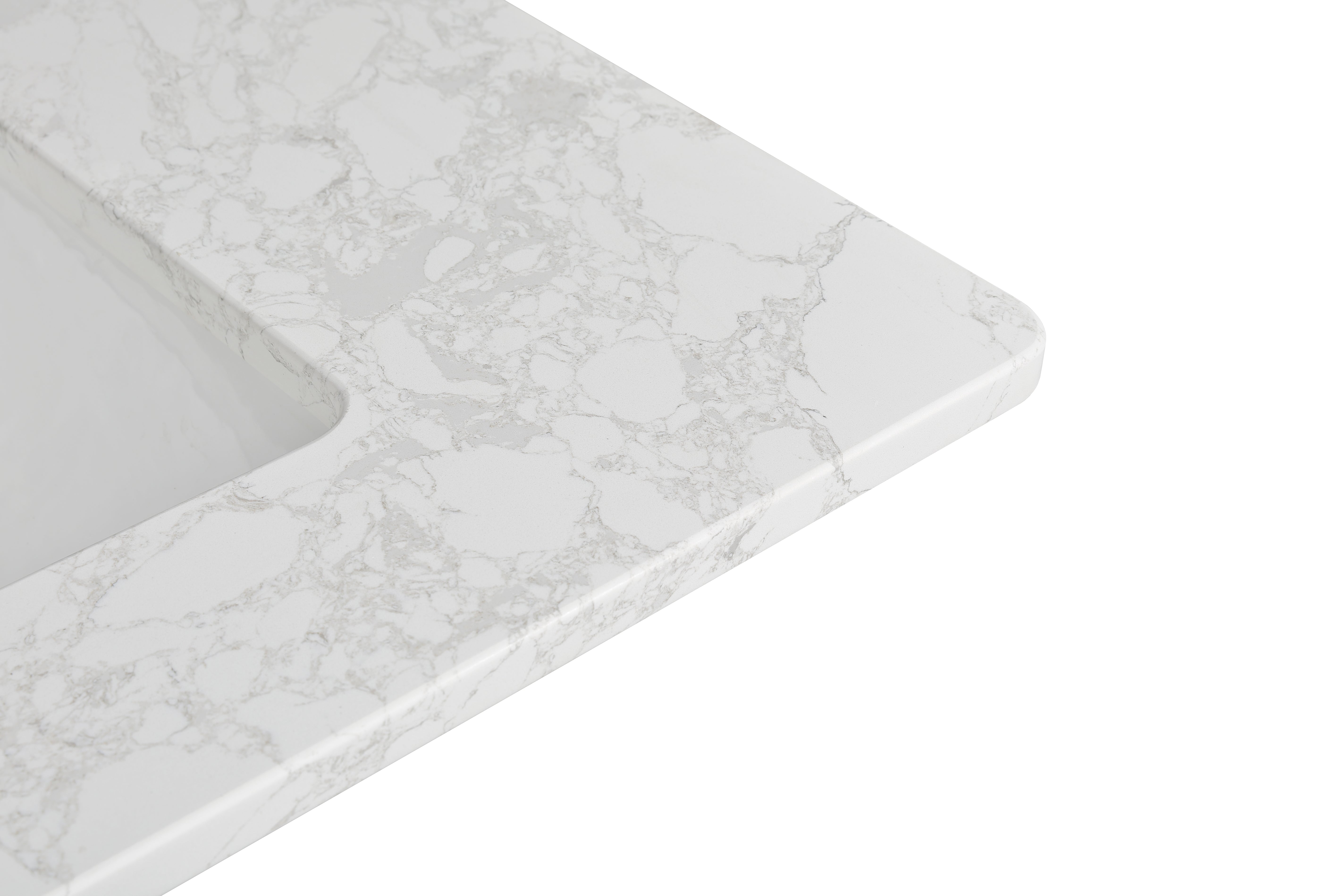 Koville Natural Stone Vanity Top in Arabescato Mercurio