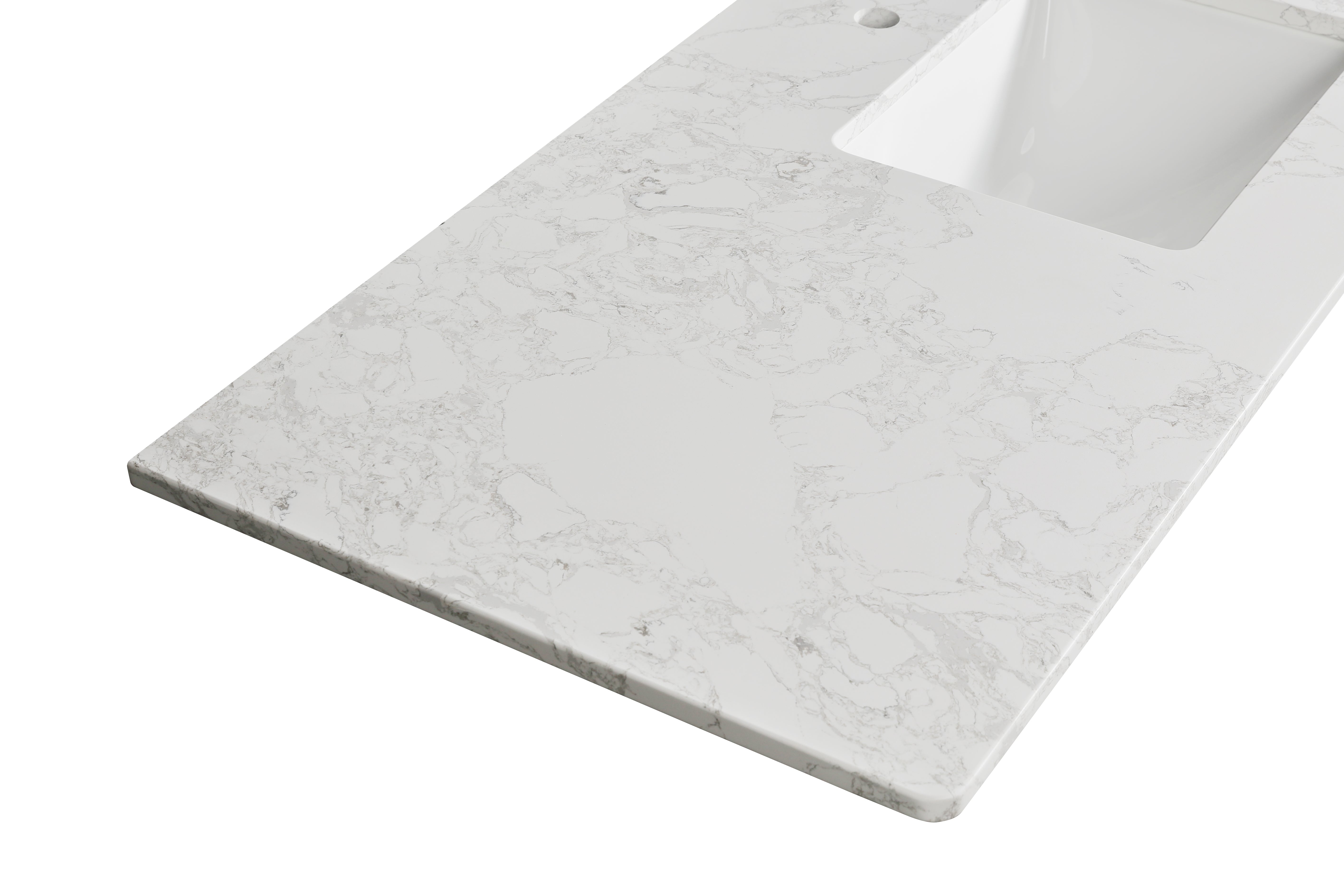 Koville Natural Stone Vanity Top in Arabescato Mercurio