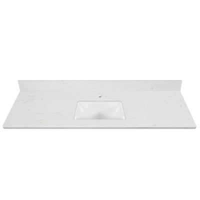 Koville Natural Stone Vanity Top in Bianco Swan