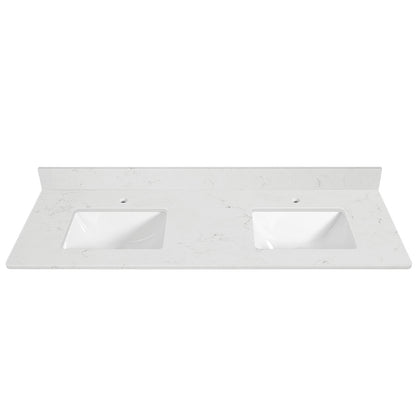 Koville Natural Stone Vanity Top in Bianco Swan