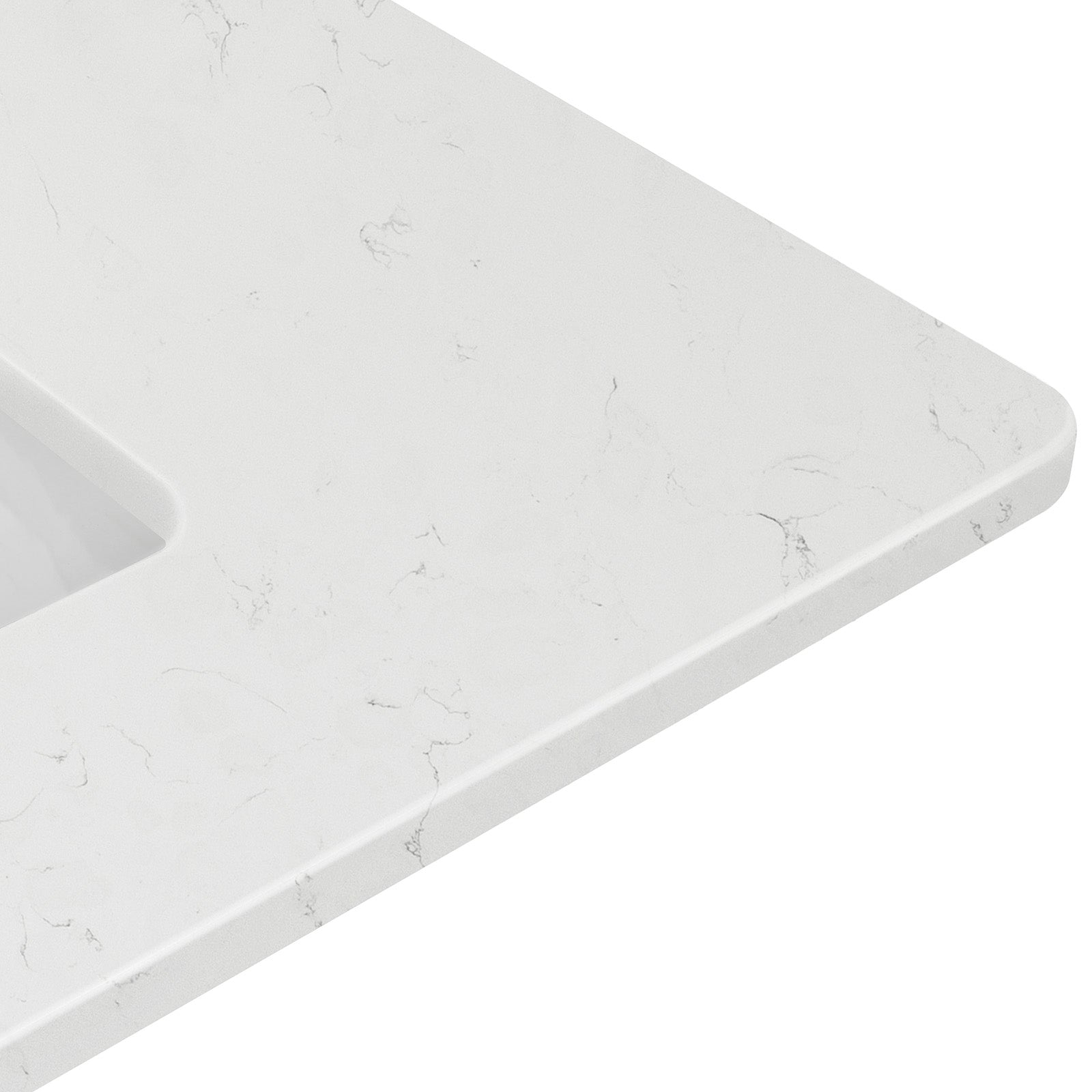 Koville Natural Stone Vanity Top in Bianco Swan