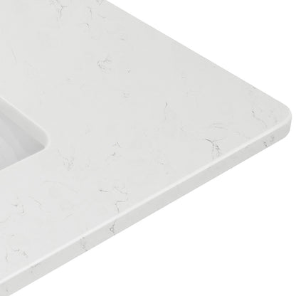 Koville Natural Stone Vanity Top in Bianco Swan