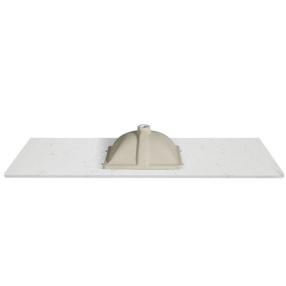 Koville Natural Stone Vanity Top in Bianco Swan
