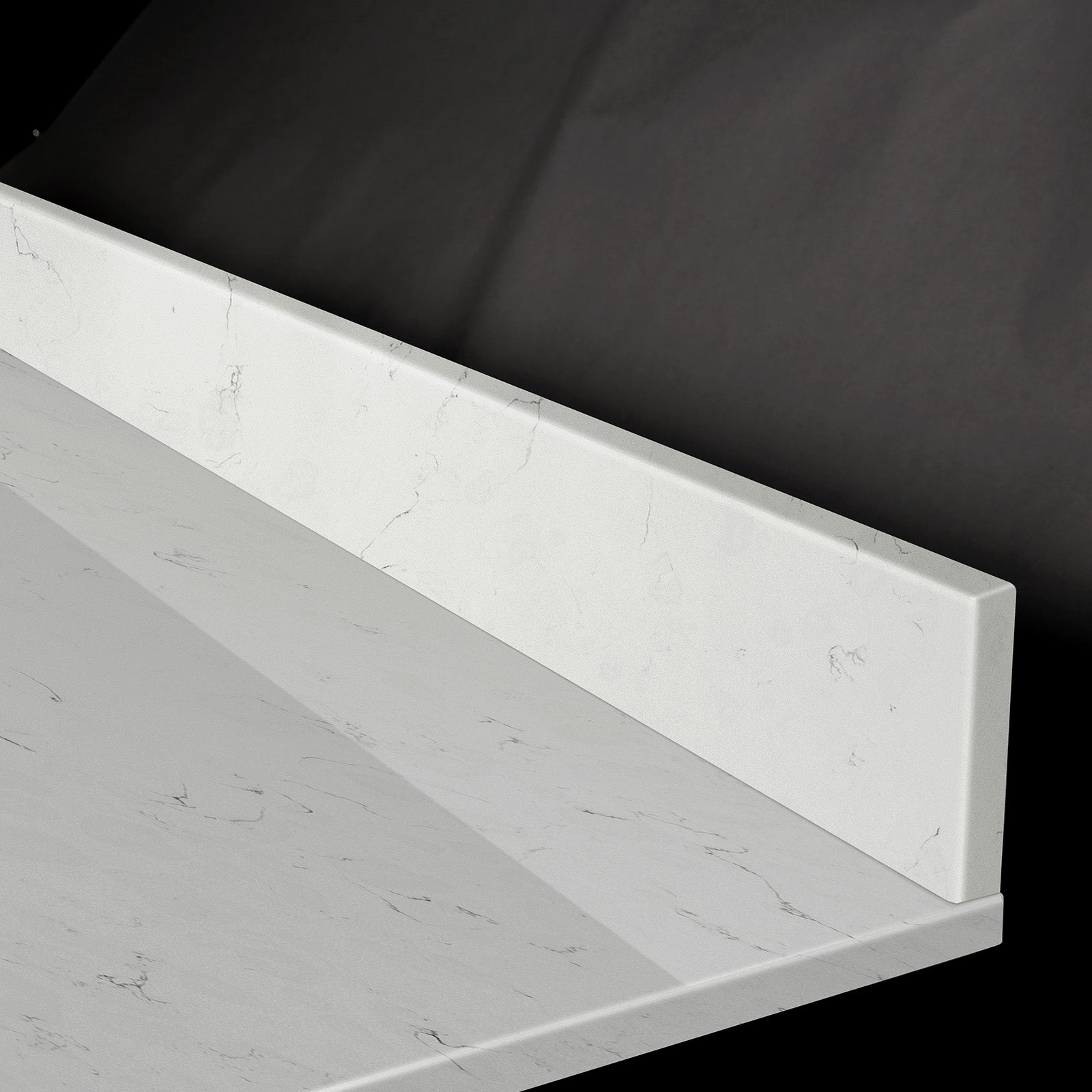 Koville Natural Stone Vanity Top in Bianco Swan