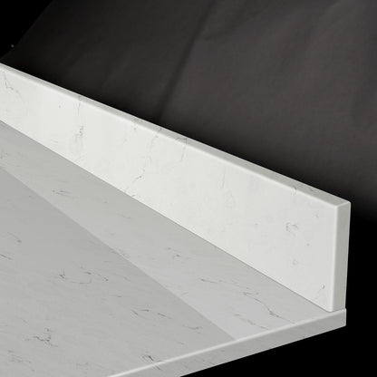 Koville Natural Stone Vanity Top in Bianco Swan