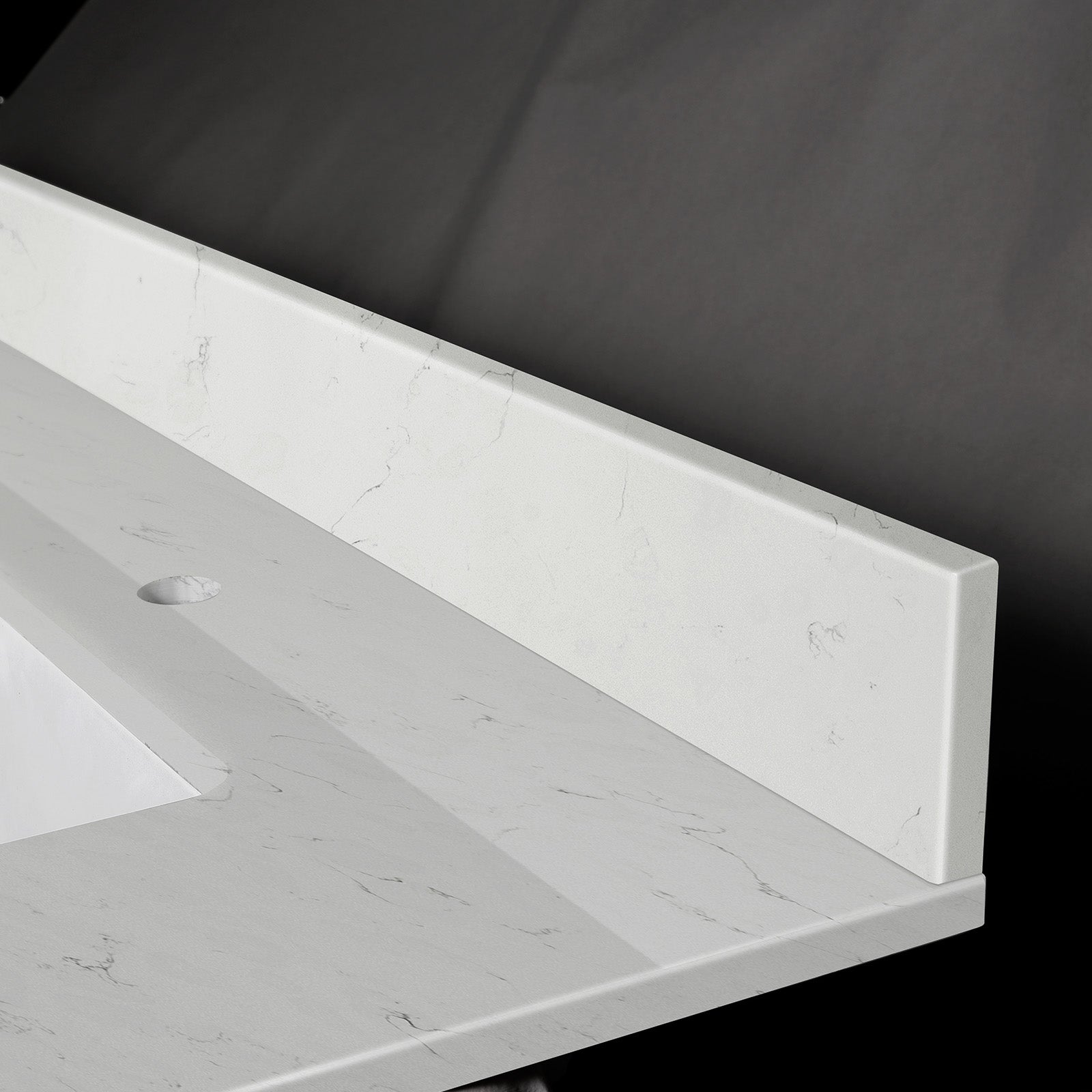 Koville Natural Stone Vanity Top in Bianco Swan