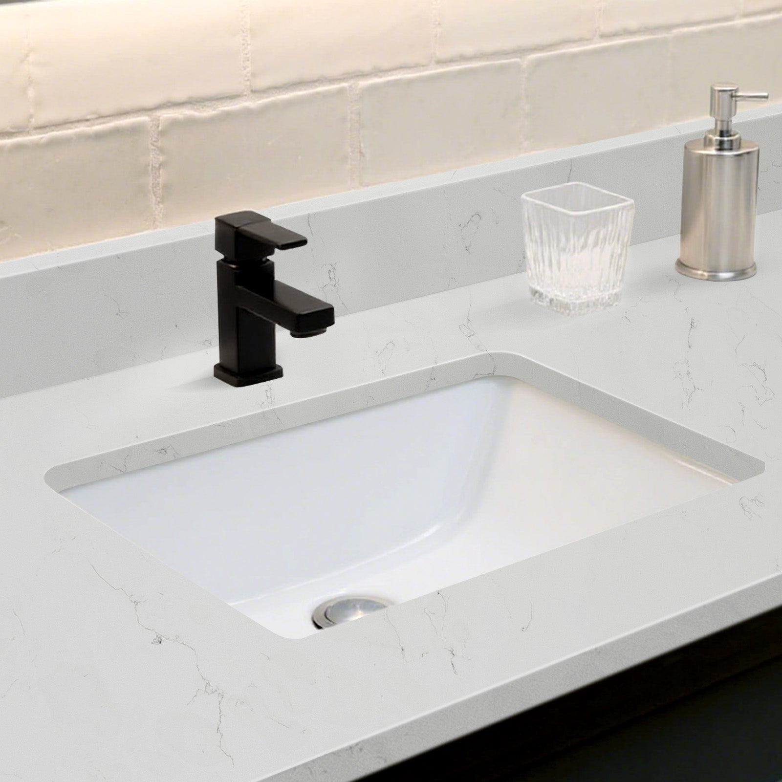 Koville Natural Stone Vanity Top in Bianco Swan