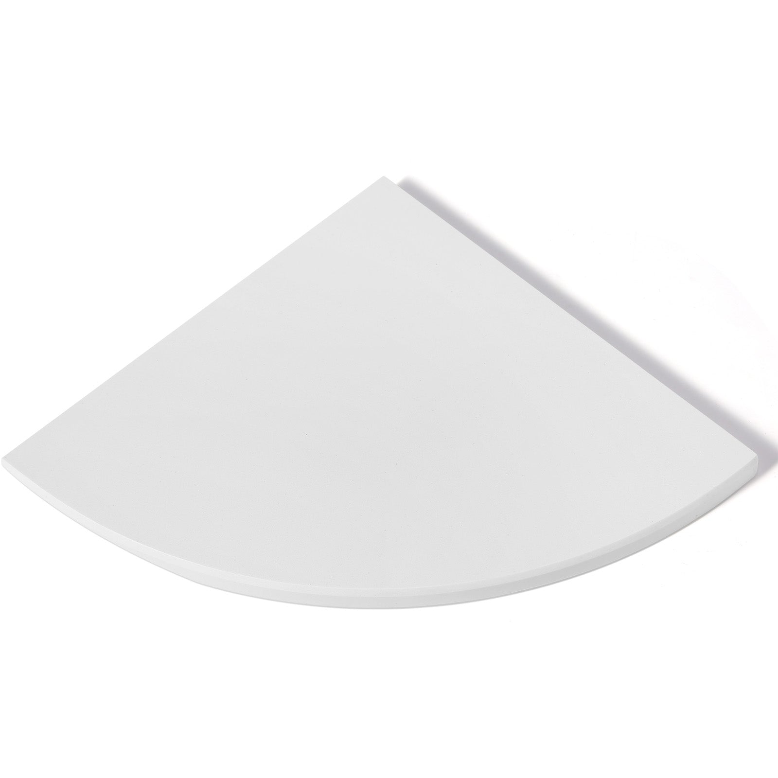 Koville Engineered Marble corner shelf in Bianco Scala for a bathroom corner