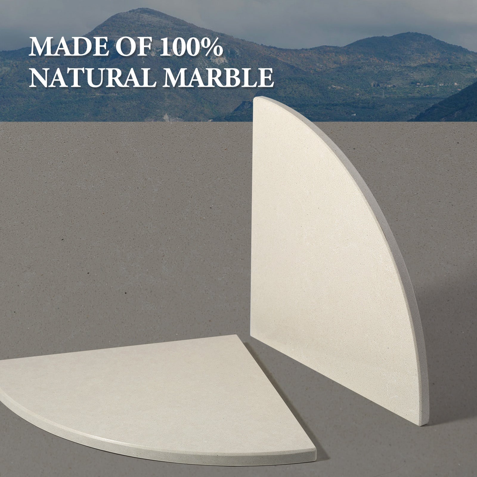 Koville Engineered Marble corner shelf in Sahara Sand for a bathroom corner
