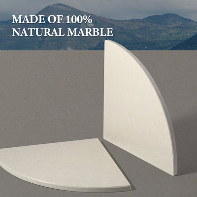 Koville Engineered Marble corner shelf in Sahara Sand for a bathroom corner