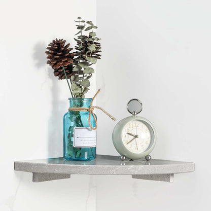 Koville Engineered Marble corner shelf in Braga for a bathroom corner