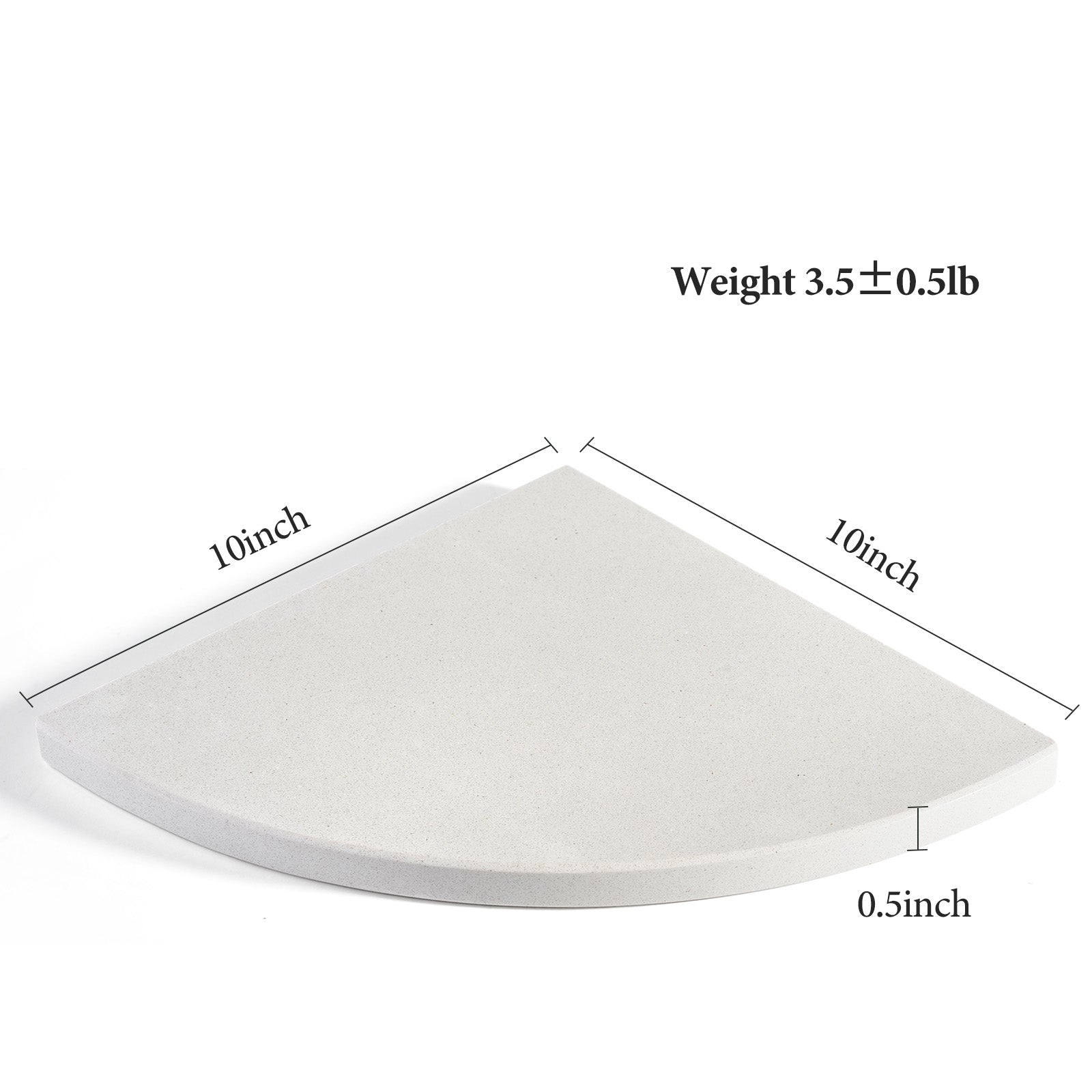Koville Engineered Marble corner shelf in White Cliff for a bathroom corner