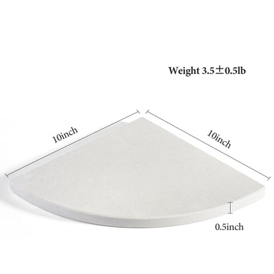Koville Engineered Marble corner shelf in White Cliff for a bathroom corner