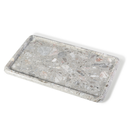 Koville Natural Stone One-Piece Square Trays in Fior di Pesco Quarella, product view 4