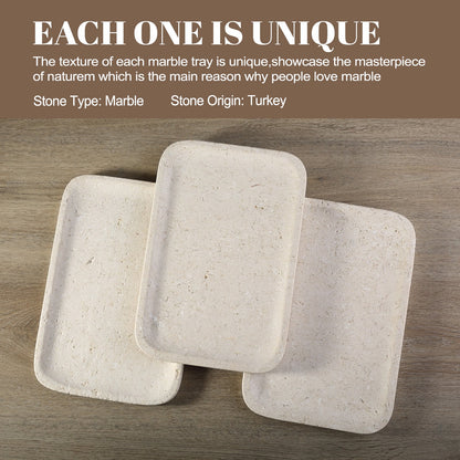 Koville Natural Stone One-Piece Square Trays in Myra Beige, product view 8