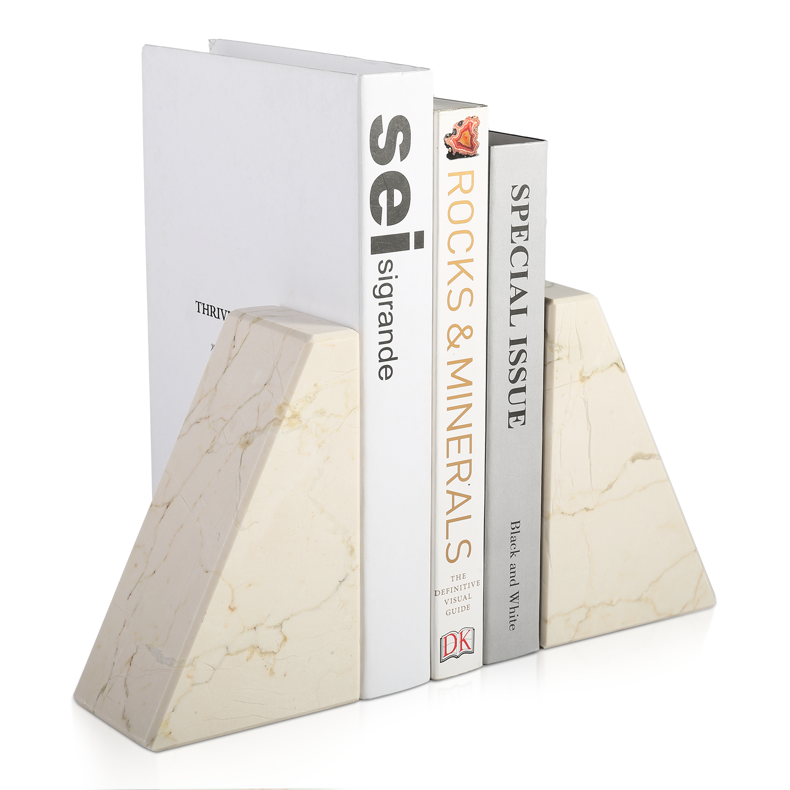 Koville Natural Stone Trapezoid Bookends in Five Sizes in natural stone, product view 89