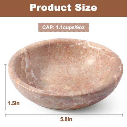 Koville natural stone pet bowl in Perlino Rosato