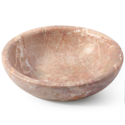 Koville natural stone pet bowl in Perlino Rosato