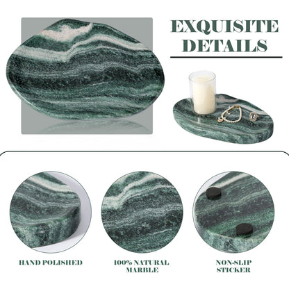 Koville lace edge storage tray for small items in Verde Lapponia natural stone
