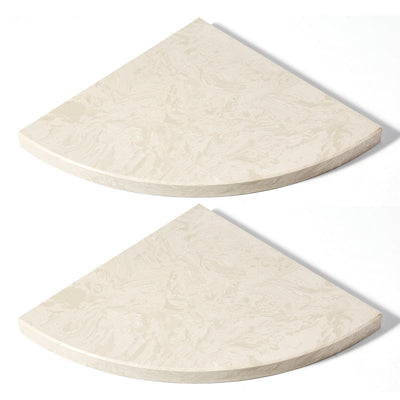 Koville Natural Granite corner shelf in White Rose for a bathroom corner